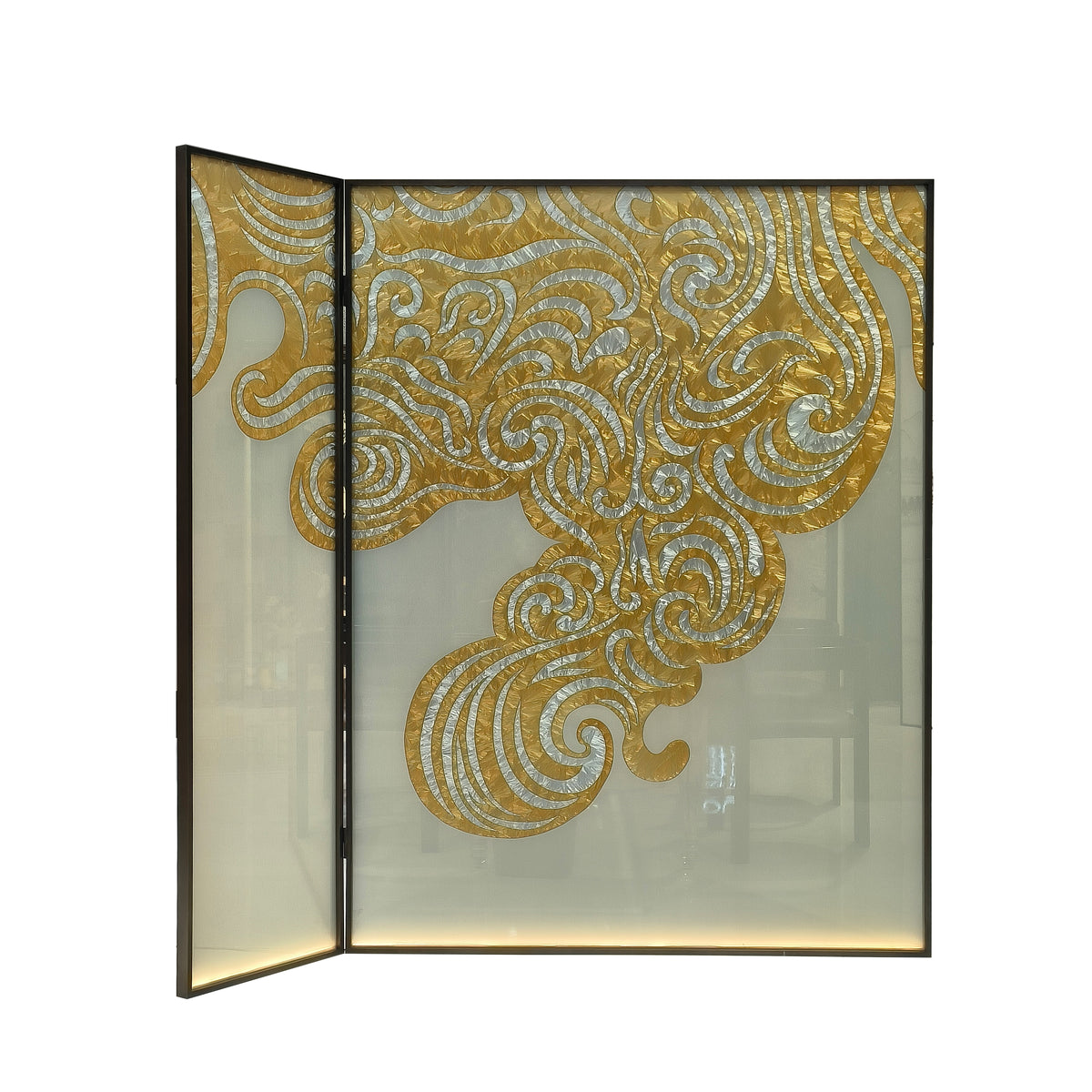 Modern Luxury-Handmade Enamel Colored Glass Screen