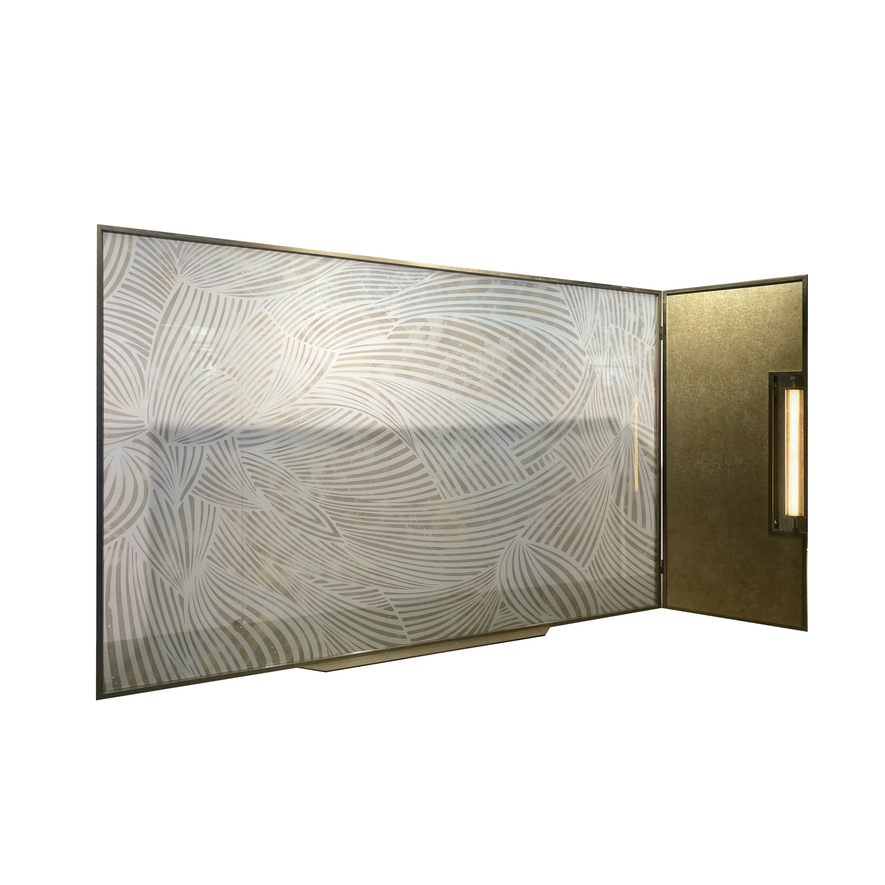 Modern Luxury-Glass screen with wire mesh