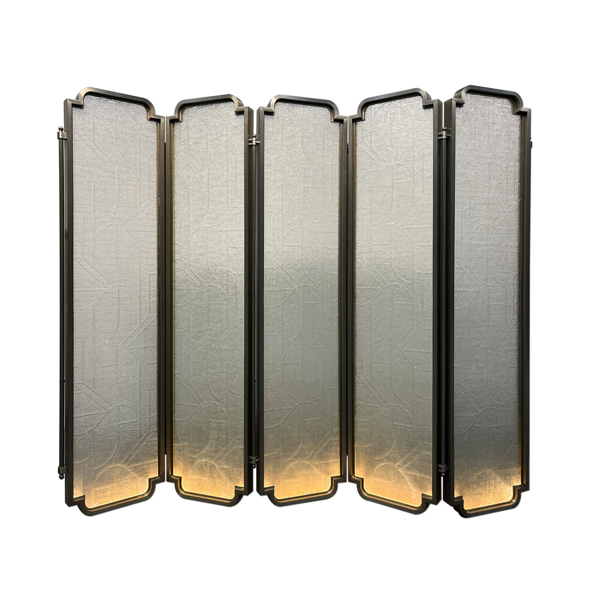 Modern Luxury-Art glass with metal wire screen