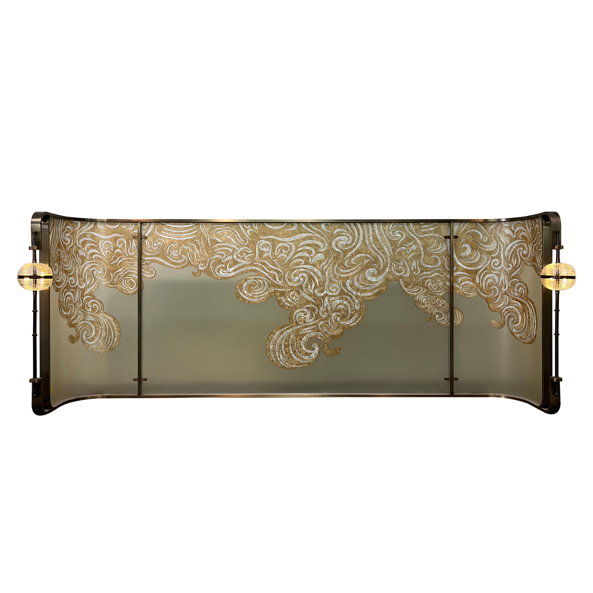 Modern Luxury-Handmade Enamel Colored Glass Screen