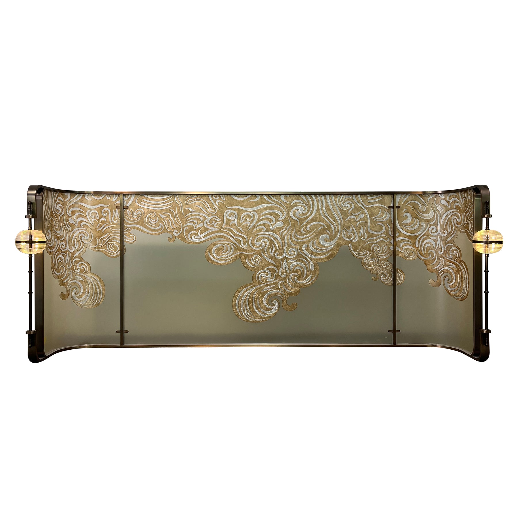 Modern Luxury-Handmade Enamel Colored Glass Screen