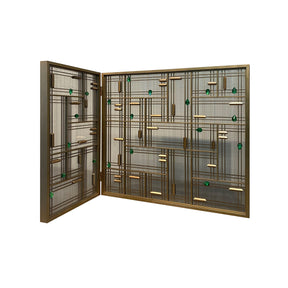 Modern Luxury-Glass screen with wire mesh