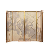 Modern Luxury-Glass screen with metal wire