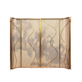 Modern Luxury-Glass screen with metal wire