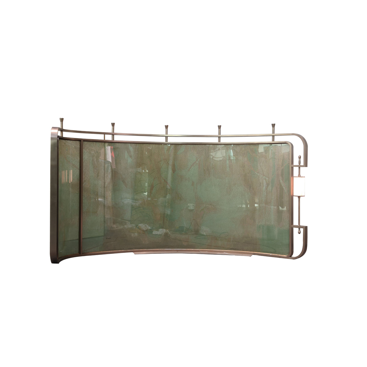Modern Luxury-Glass screen with metal wire