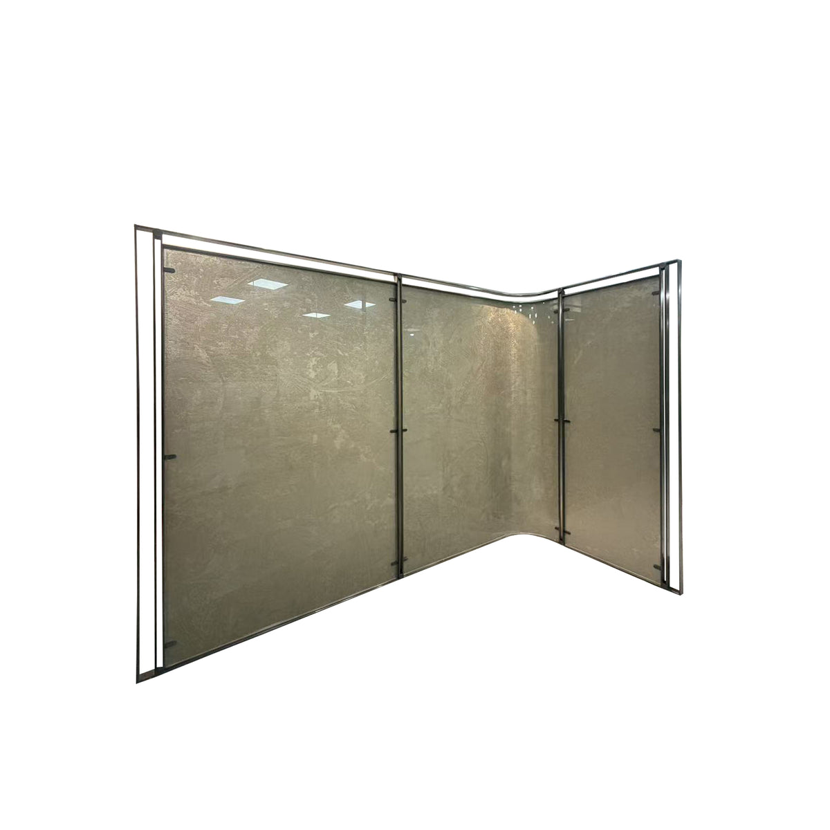 Modern Luxury-Glass Screen With Wire Mesh